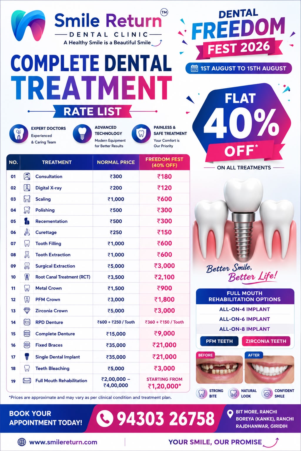 Smile Return Brand Poster - Advanced Dental Care